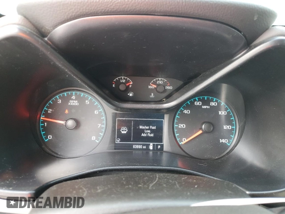 2019 Chevrolet Colorado 2WD Work Truck with VIN 1GCHSBEA4K1105163, listed as a Copart auction lot 53834575 with 63,690 mi miles and Salvage Title. Bid and sale history available at DreamBid. Image 9.