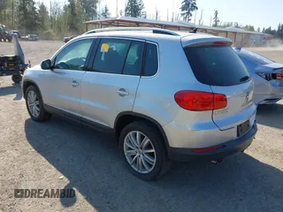 2012 Volkswagen Tiguan S with VIN WVGBV7AX5CW602405, listed as a IAAI auction lot 42111443 with 109,654 mi miles and . Bid and sale history available at DreamBid. Image 3.