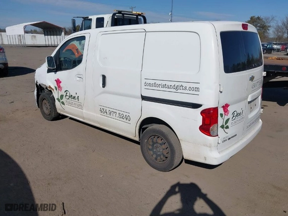 2015 Chevrolet City Express Cargo Van LS with VIN 3N63M0YN7FK725403, listed as a IAAI auction lot 41613261 with 230,935 mi miles. Bid and sale history available at carsss.com. Image 3.