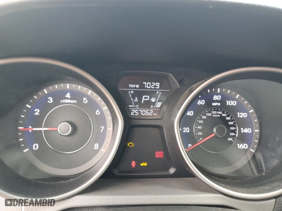 2014 Hyundai Elantra SE with VIN 5NPDH4AE5EH515386, listed as a Copart auction lot 46858585 with 257,062 mi miles and Clean Title. Bid and sale history available at carsss.com. Image 9.