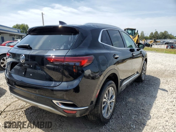 2022 Buick Envision Preferred with VIN LRBAZLR40ND129002, listed as a Copart auction lot 49166334 with 34,546 mi miles and Salvage Title. Bid and sale history available at DreamBid. Image 3.