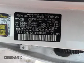 2019 Hyundai Tucson Value z VIN KM8J3CA44KU842877, wystawiony jako Copart lot #50982475 z przebiegiem 48 743 mil mil oraz Szkoda całkowita • Salvage title. Historia ofert i sprzedaży dostępna na DreamBid. Obrazek 14.