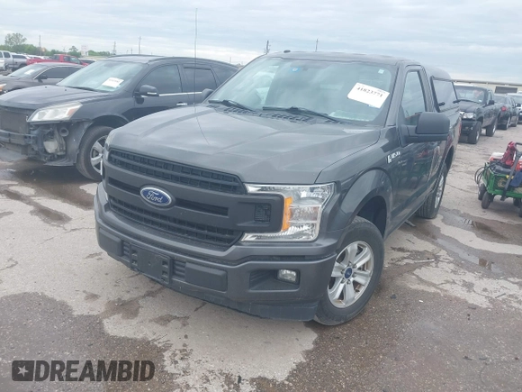 2018 Ford F-150 XL with VIN 1FTMF1C53JKE85608, listed as a IAAI auction lot 41823771 with 142,151 mi miles. Bid and sale history available at carsss.com. Image 2.