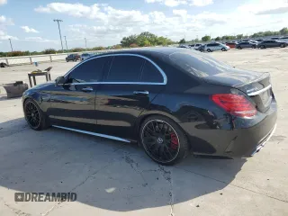 2017 Mercedes-Benz C 63 S AMG with VIN 55SWF8HB1HU183241, listed as a Copart auction lot 65524854 with 80,709 mi miles and Salvage title. Bid and sale history available at DreamBid. Image 2.