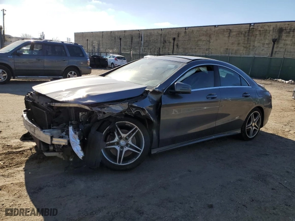 2014 Mercedes-Benz CLA-Class CLA 250 with VIN WDDSJ4EB0EN095179, listed as a Copart auction lot 46391255 with 147,020 mi miles and Salvage Title. Bid and sale history available at carsss.com. Image 1.