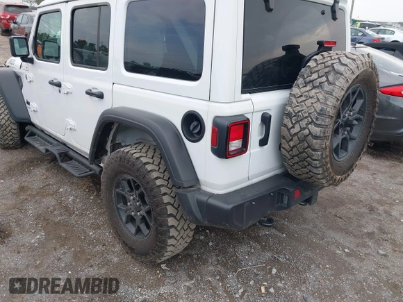 2024 Jeep Wrangler Sport S with VIN 1C4PJXDG9RW289370, listed as a IAAI auction lot 42274788 with 15,776 mi miles and . Bid and sale history available at DreamBid. Image 3.