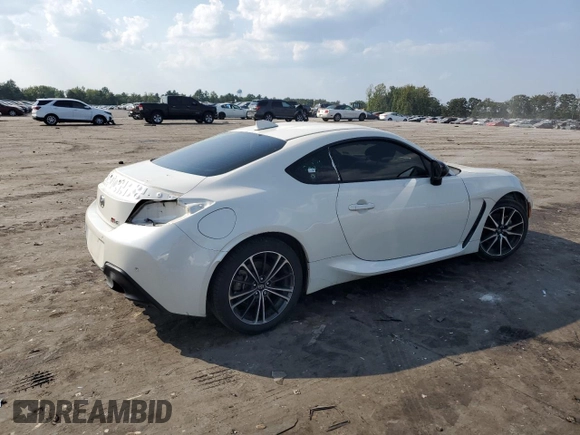 2023 Toyota GR86 with VIN JF1ZNBC11P8757595, listed as a Copart auction lot 69376574 with 34,450 mi miles and Salvage Title. Bid and sale history available at carsss.com. Image 3.