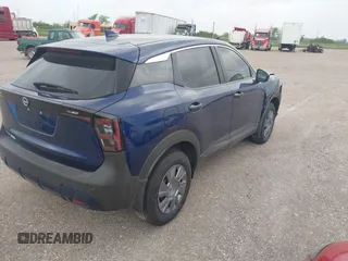2025 Nissan Kicks S with VIN 3N8AP6BA3SL325597, listed as a IAAI auction lot 41958706 with 371 mi miles. Bid and sale history available at carsss.com. Image 4.