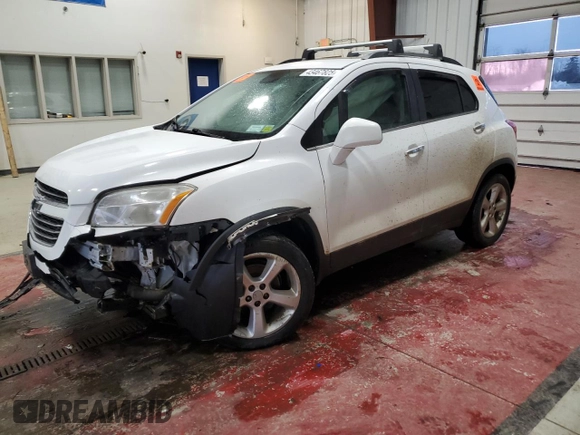 2015 Chevrolet Trax LTZ with VIN 3GNCJTSB5FL240691, listed as a Copart auction lot 43467825 with 140,903 mi miles and Salvage Title. Bid and sale history available at carsss.com. Image 1.