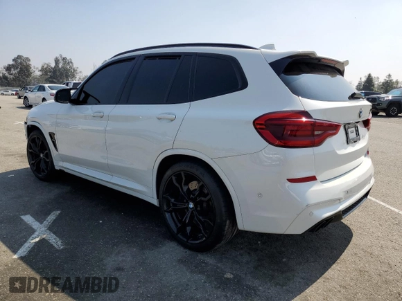 2020 BMW X3 M Competition with VIN 5YMTS0C03LLT11001, listed as a Copart auction lot 47616174 with 0 mi miles and Salvage Title. Bid and sale history available at carsss.com. Image 2.