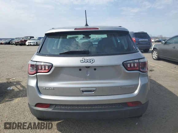 2019 Jeep Compass Sport with VIN 3C4NJDAB4KT775160, listed as a Copart auction lot 48569715 with 193,388 mi miles and Salvage title. Bid and sale history available at DreamBid. Image 6.