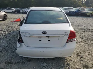 2008 Kia Spectra EX with VIN KNAFE121585527082, listed as a Copart auction lot 69188664 with 201,871 mi miles and Salvage Title. Bid and sale history available at carsss.com. Image 6.