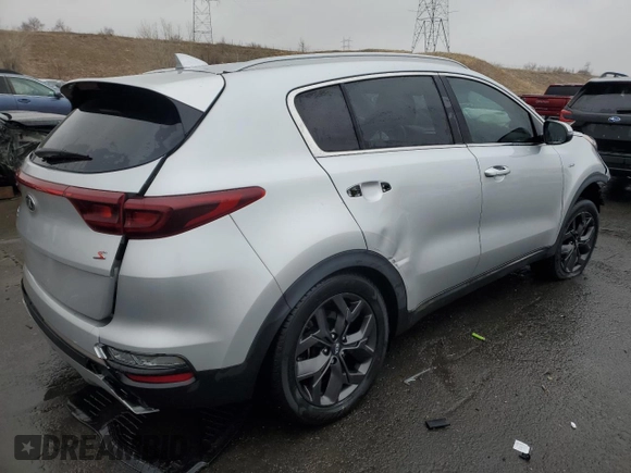 2020 Kia Sportage S with VIN KNDP6CAC5L7702138, listed as a Copart auction lot 45701155 with 73,422 mi miles and Salvage Title. Bid and sale history available at carsss.com. Image 3.