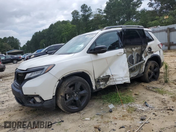 2019 Honda Passport Elite with VIN 5FNYF8H00KB005305, listed as a Copart auction lot 63369345 with 49,267 mi miles and Salvage title. Bid and sale history available at DreamBid. Image 1.