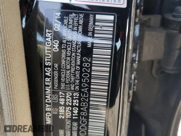 2014 Mercedes-Benz C 300 Sport with VIN WDDGF8AB2EA950282, listed as a Copart auction lot 52581065 with 84,664 mi miles and Salvage Title. Bid and sale history available at DreamBid. Image 12.