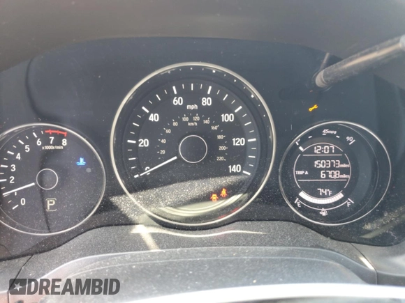 2016 Honda HR-V EX with VIN 3CZRU5H56GM736886, listed as a Copart auction lot 50196685 with 150,373 mi miles and Salvage Title. Bid and sale history available at carsss.com. Image 9.