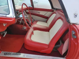 1955 Ford Thunderbird with VIN P5FH232488, listed as a Copart auction lot 76205064 with 5,608 mi miles and Salvage Title. Bid and sale history available at DreamBid. Image 7.