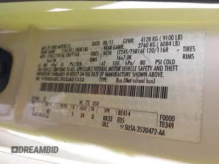2012 Ford Econoline Passenger XL с VIN 1FBSS3BLXCDA01332, выставлен на аукционе IAAI как лот 38521947 с пробегом Не указан миль и . История ставок и продаж доступна на DreamBid. Изображение 9.