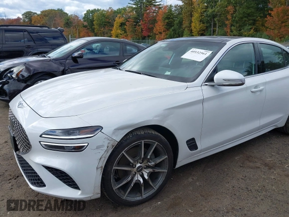 2022 Genesis G70 2.0T with VIN KMTG34TA1NU098409, listed as a IAAI auction lot 40532561 with 24,602 mi miles and . Bid and sale history available at DreamBid. Image 6.
