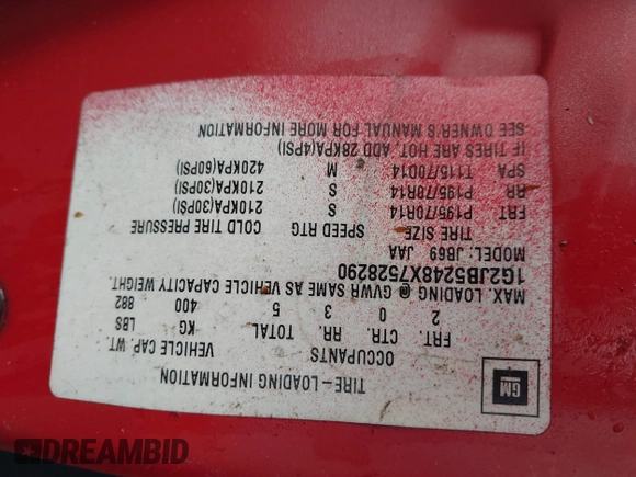 1999 Pontiac Sunfire SE z VIN 1G2JB5248X7528290, wystawiony jako IAAI lot #42252324 z przebiegiem 156 758 mil mil oraz . Historia ofert i sprzedaży dostępna na DreamBid. Obrazek 9.