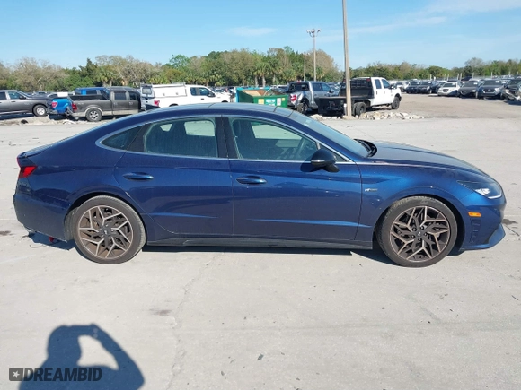 2021 Hyundai Sonata N Line with VIN 5NPEK4JC2MH131603, listed as a IAAI auction lot 41680028 with 28,501 mi miles. Bid and sale history available at carsss.com. Image 14.