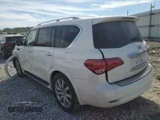 2012 Infiniti QX56 7-passenger with VIN JN8AZ2NE4C9017396, listed as a Copart auction lot 75180134 with 152,957 mi miles and Salvage Title. Bid and sale history available at carsss.com. Image 2.