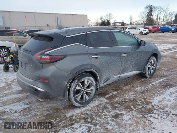 2019 Nissan Murano SL with VIN 5N1AZ2MSXKN166867, listed as a IAAI auction lot 41281068 with 107,219 mi miles and . Bid and sale history available at DreamBid. Image 4.