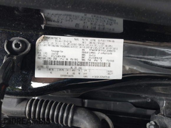 2018 Ford Focus SE with VIN 1FADP3F24JL248653, listed as a IAAI auction lot 42416377 with 113,856 mi miles and . Bid and sale history available at DreamBid. Image 9.