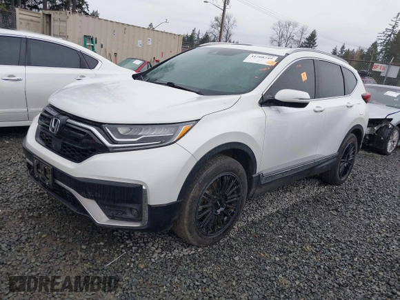 2022 Honda CR-V Touring with VIN 2HKRW2H93NH642517, listed as a IAAI auction lot 41708249 with 27,491 mi miles. Bid and sale history available at carsss.com. Image 2.