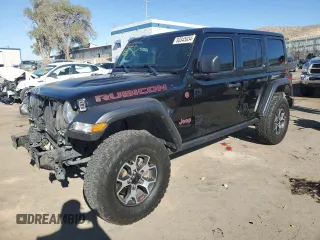 2022 Jeep Wrangler Unlimited Rubicon with VIN 1C4JJXFM6NW175930, listed as a Copart auction lot 80345034 with 27,265 mi miles and Salvage title. Bid and sale history available at DreamBid. Image 1.
