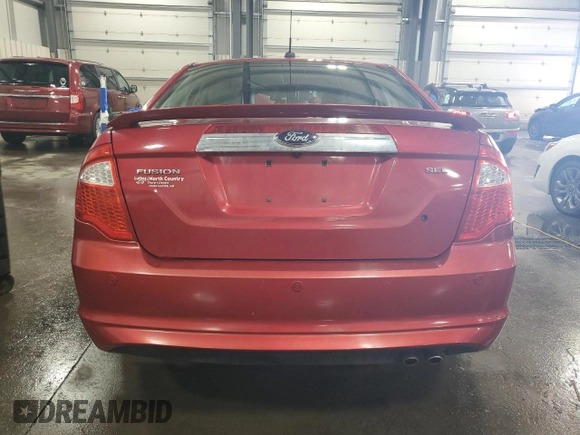 2012 Ford Fusion SEL with VIN 3FAHP0JA0CR348722, listed as a Copart auction lot 53050455 with 0 mi miles and Non Repairable. Bid and sale history available at carsss.com. Image 6.