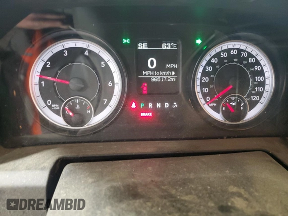2016 Ram 2500 Tradesman with VIN 3C6UR5HJ0GG129922, listed as a Copart auction lot 52809845 with 96,517 mi miles and Salvage title. Bid and sale history available at DreamBid. Image 9.