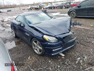 2014 Mercedes-Benz SLK-Class SLK 350 with VIN WDDPK5HA9EF065958, listed as a IAAI auction lot 41474434 with 21,653 mi miles. Bid and sale history available at carsss.com. Image 1.