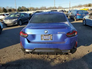 2022 BMW 2 Series M240i xDrive with VIN 3MW53CM07N8C64965, listed as a Copart auction lot 42106755 with 37,010 mi miles and Salvage Title. Bid and sale history available at carsss.com. Image 6.