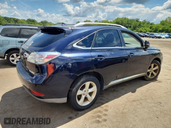 2010 Lexus RX 350 with VIN 2T2BK1BAXAC062846, listed as a Copart auction lot 66280565 with Not provided miles and Clean title. Bid and sale history available at DreamBid. Image 3.