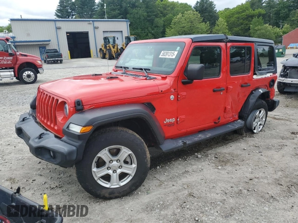 2019 Jeep Wrangler Unlimited Sport with VIN 1C4HJXDG2KW637021, listed as a Copart auction lot 58391315 with 66,087 mi miles and Salvage title. Bid and sale history available at DreamBid. Image 1.