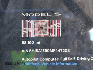2021 Tesla Model S Plaid with VIN 5YJSA1E60MF447203, listed as a IAAI auction lot 42025120 with 58,190 mi miles. Bid and sale history available at carsss.com. Image 15.