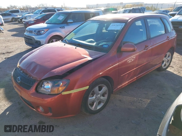 2008 Kia Spectra with VIN KNAFE161985011785, listed as a IAAI auction lot 41076914 with 49,912 mi miles and . Bid and sale history available at DreamBid. Image 2.
