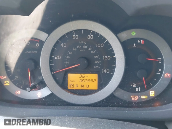 2010 Toyota RAV4 with VIN 2T3BF4DV8AW057080, listed as a IAAI auction lot 41978048 with 180,992 mi miles. Bid and sale history available at carsss.com. Image 7.