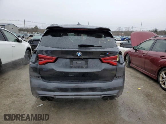 2021 BMW X3 M with VIN 5YMTS0C03M9F04458, listed as a Copart auction lot 42162245 with 52,156 mi miles and Salvage title. Bid and sale history available at DreamBid. Image 6.
