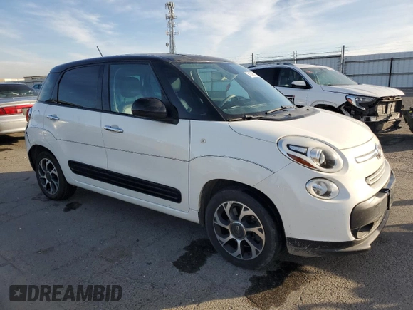 2014 FIAT 500L Easy with VIN ZFBCFABH2EZ016503, listed as a Copart auction lot 81339624 with 133,488 mi miles and Salvage Title. Bid and sale history available at carsss.com. Image 4.