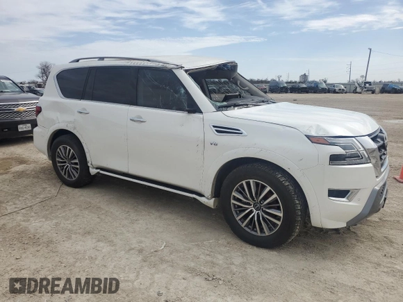 2022 Nissan Armada SV with VIN JN8AY2AC0N9163403, listed as a Copart auction lot 48340765 with 37,722 mi miles and Clean Title. Bid and sale history available at carsss.com. Image 4.