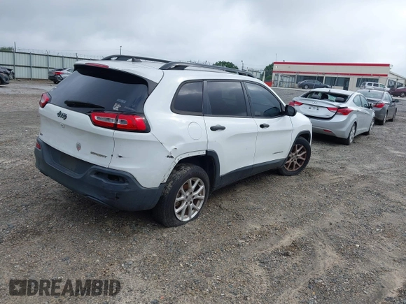 2016 Jeep Cherokee Sport with VIN 1C4PJLAB6GW190729, listed as a IAAI auction lot 42493948 with 164,613 mi miles and . Bid and sale history available at DreamBid. Image 4.