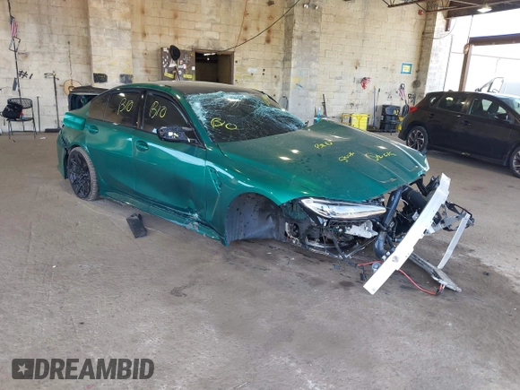 2024 BMW M3 Competition xDrive with VIN WBS43AY04RFS01910, listed as a IAAI auction lot 42129206 with 26,939 mi miles and . Bid and sale history available at DreamBid. Image 1.