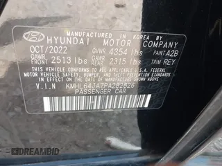 2023 Hyundai Sonata SEL z VIN KMHL64JA7PA282826, wystawiony jako IAAI lot #42327821 z przebiegiem 54 987 mil mil oraz . Historia ofert i sprzedaży dostępna na DreamBid. Obrazek 9.