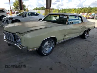 1972 Chevrolet Monte Carlo z VIN 1H57J2L567411, wystawiony jako Copart lot #72465014 z przebiegiem 83 239 mil mil oraz Szkody całkowita. Historia ofert i sprzedaży dostępna na DreamBid. Obrazek 1.