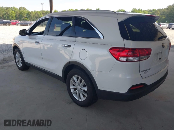 2017 Kia Sorento LX with VIN 5XYPG4A36HG280622, listed as a IAAI auction lot 42166037 with 87,194 mi miles. Bid and sale history available at carsss.com. Image 3.