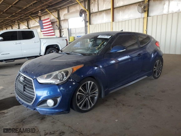2016 Hyundai Veloster Turbo with VIN KMHTC6AE3GU296549, listed as a Copart auction lot 52534755 with 144,269 mi miles and Clean Title. Bid and sale history available at carsss.com. Image 1.
