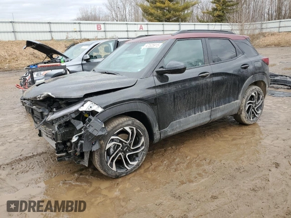 2025 Chevrolet TrailBlazer RS with VIN KL79MTSL0SB067965, listed as a Copart auction lot 47525915 with 5,002 mi miles and Salvage Title. Bid and sale history available at carsss.com. Image 1.