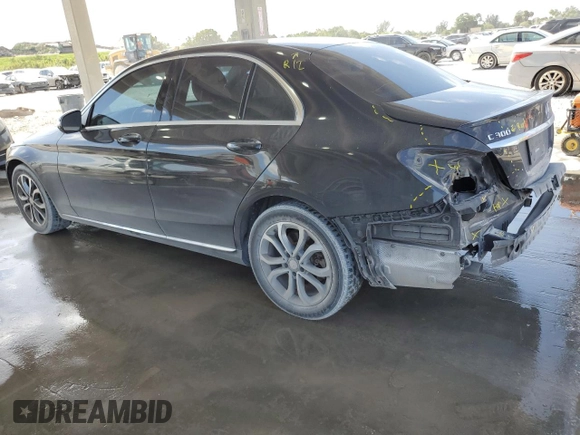 2015 Mercedes-Benz C 300 with VIN 55SWF4JB2FU061794, listed as a Copart auction lot 45213825 with 154,210 mi miles and Salvage Title. Bid and sale history available at carsss.com. Image 2.
